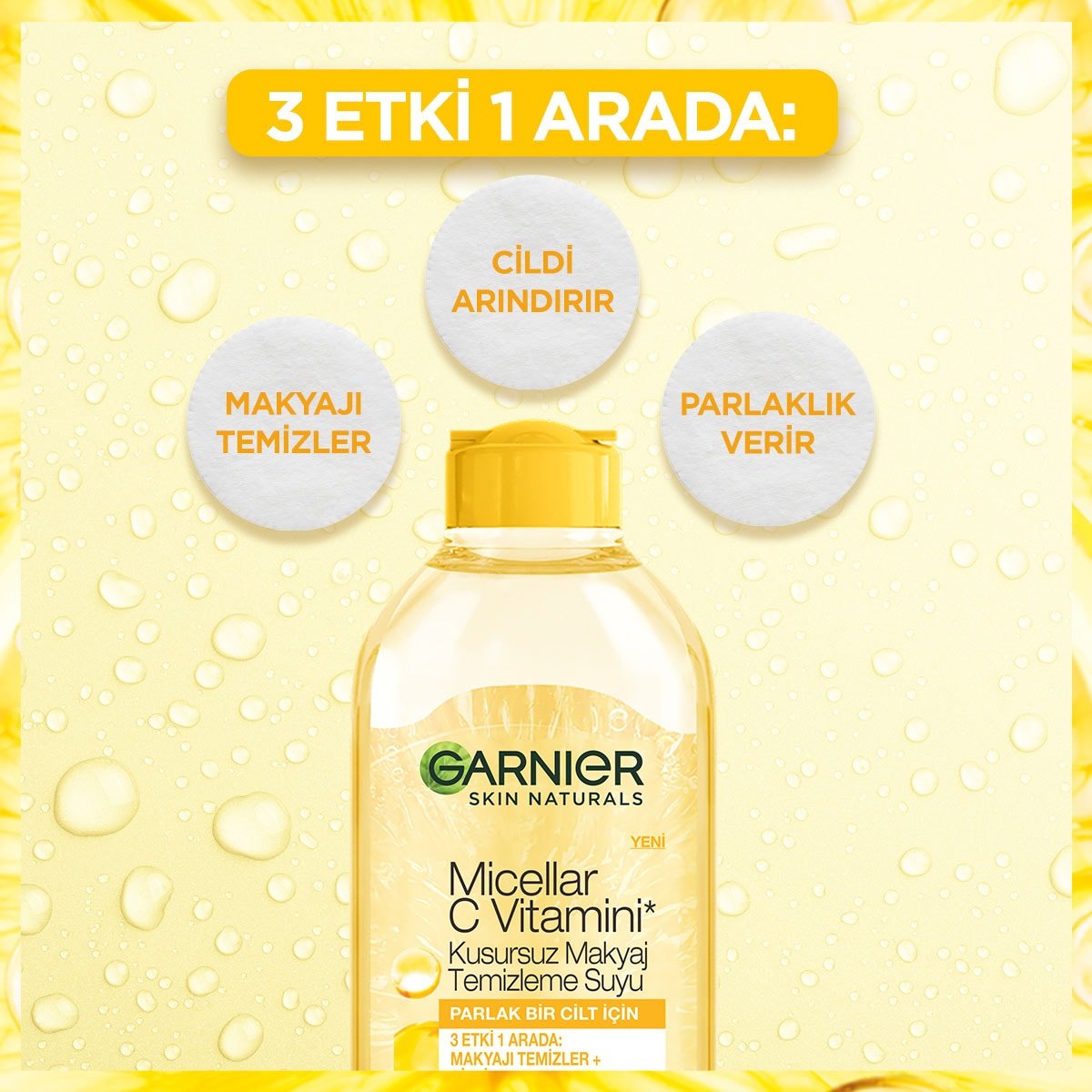 Garnier Micellar C Vitamini Kusursuz Makyaj Temizleme Suyu 2