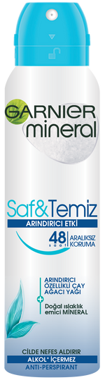 Garnier mineral saf ve temiz sprey deodorant