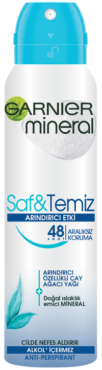 Garnier mineral saf ve temiz sprey deodorant