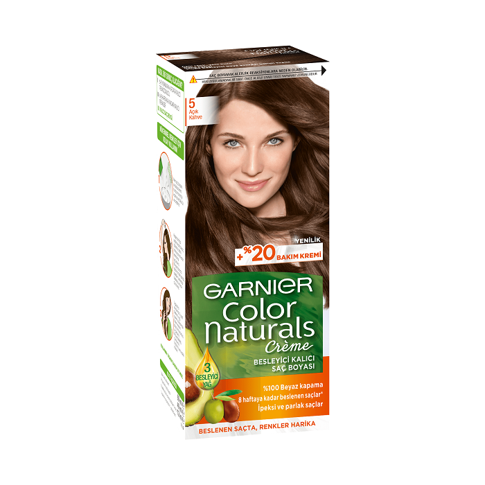 Garnier color naturals açık kahve saç boyası