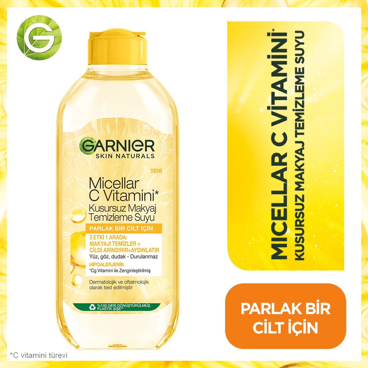 Garnier Micellar C Vitamini Kusursuz Makyaj Temizleme Suyu 1