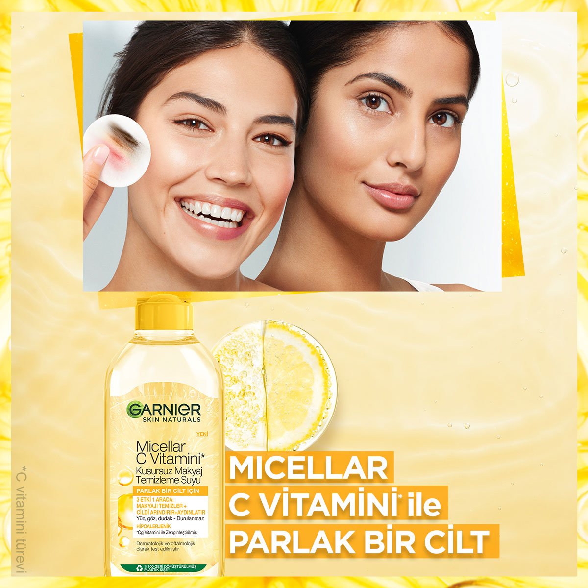 Garnier Micellar C Vitamini Kusursuz Makyaj Temizleme Suyu 3