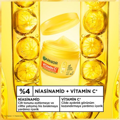 Garnier C Vitamini Fresh & Bright Aydınlatıcı Nemlendirici Sorbe Yüz Kremi 85 ML, Vegan & Cruelty Free