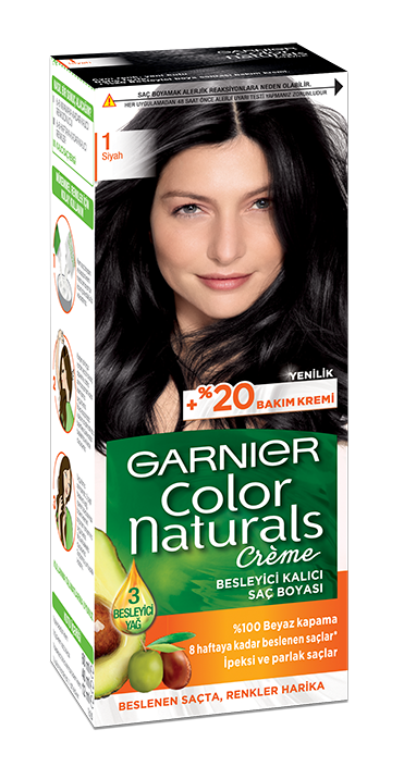Garnier color naturals siyah saç boyası