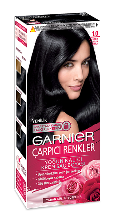 Garnier çarpıcı renkler ekstra yoğun siyah saç boyası