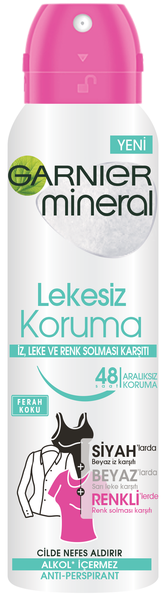 Garnier mineral lekesiz koruma ferah koku sprey deodorant