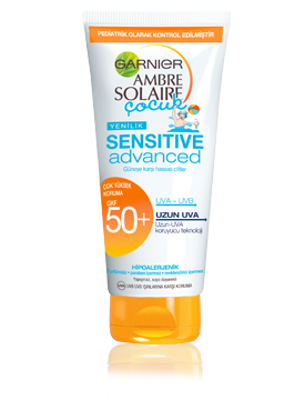 garnier ambre solaire spf 50 + çocuk güneş sütü hassas cilt